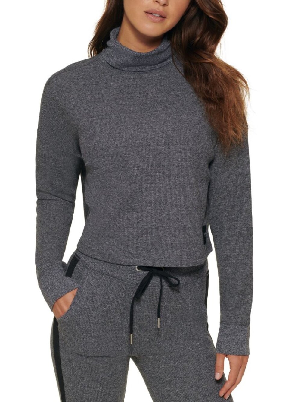 Calvin Klein Womens Performance Long Sleeve Turtleneck Top